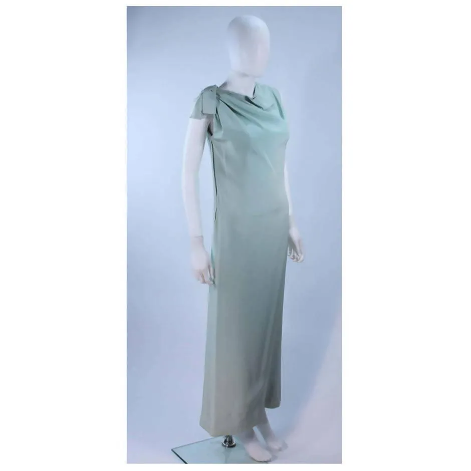 CHRISTIAN DIOR HAUTRE COUTURE Aqua Draped Gown| Size 0/2