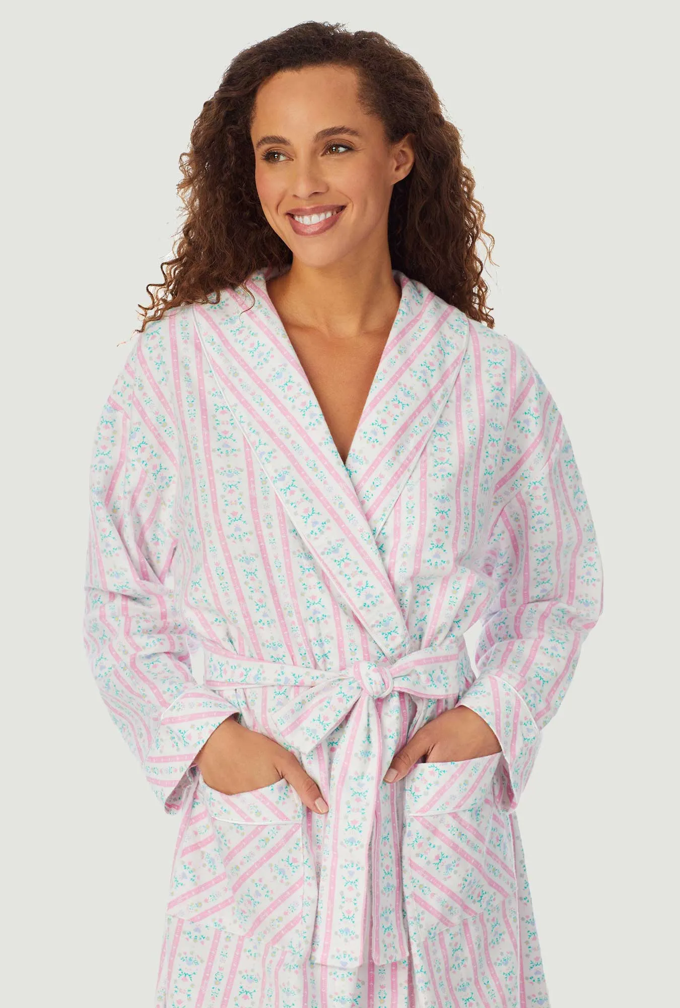 Classic Pink Tyrolean Wrap Robe