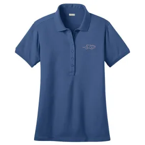 Classic Stretch Pique Polo - Blue