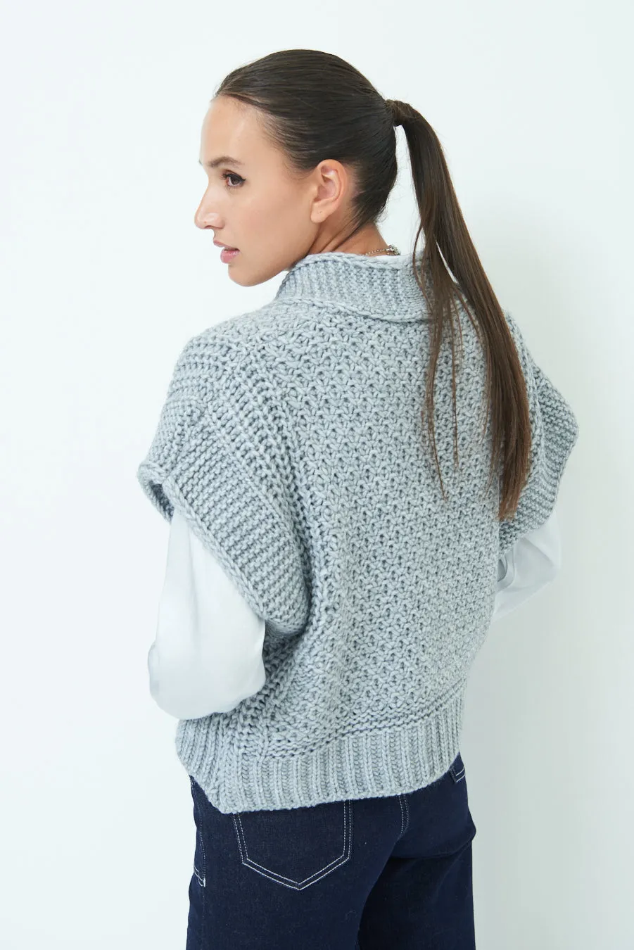 Comfy short sleeve knit cardigan wholesale