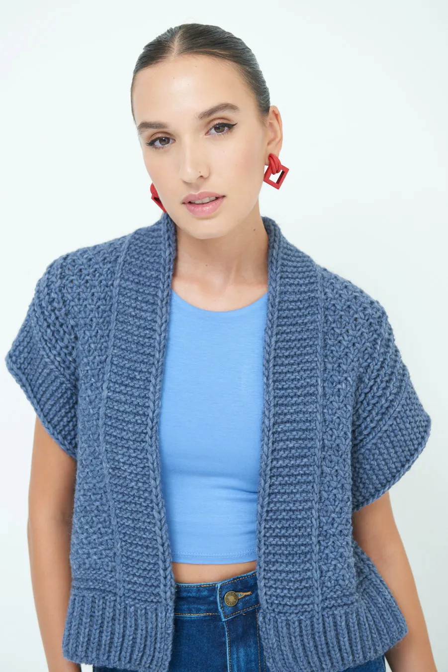 Comfy short sleeve knit cardigan wholesale