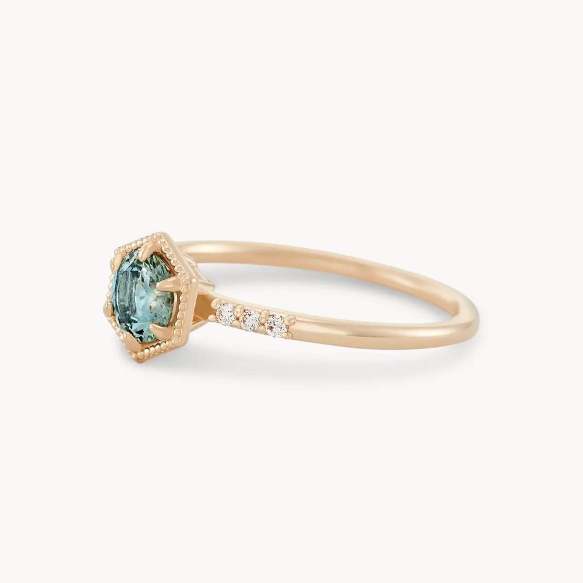 cosmic destiny one-of-a-kind - 14k yellow gold ring, blue sapphire