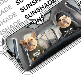 Couple Bulldogs Custom Car Auto Sunshade