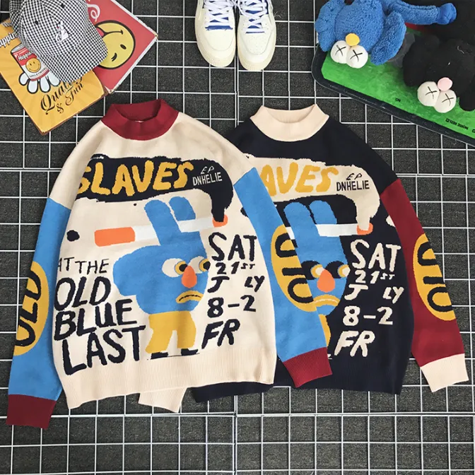 Couple cartoon sweater PL21030