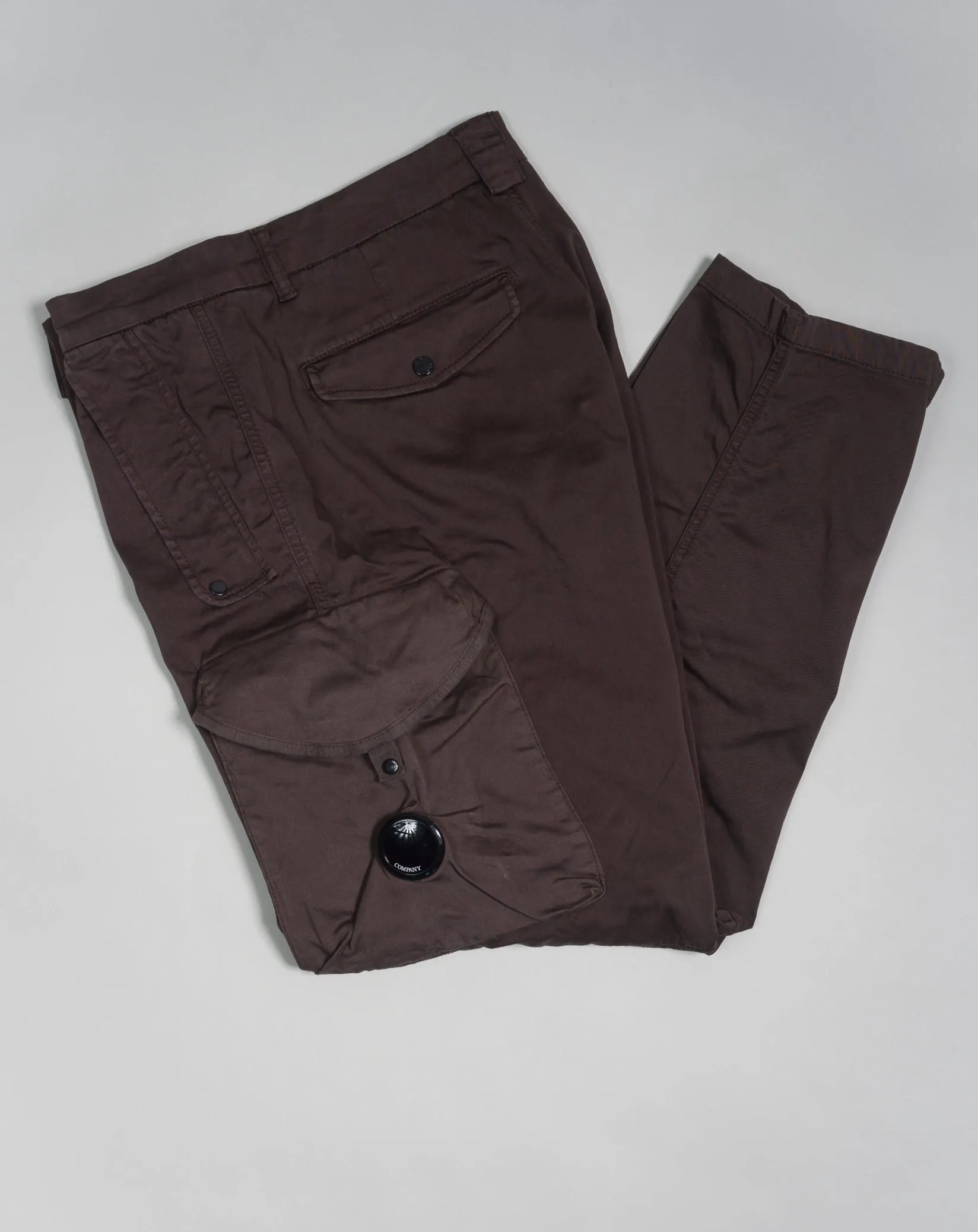 C.P. Company Stretch Sateen Loose Fit Cargo Pants / Bracken