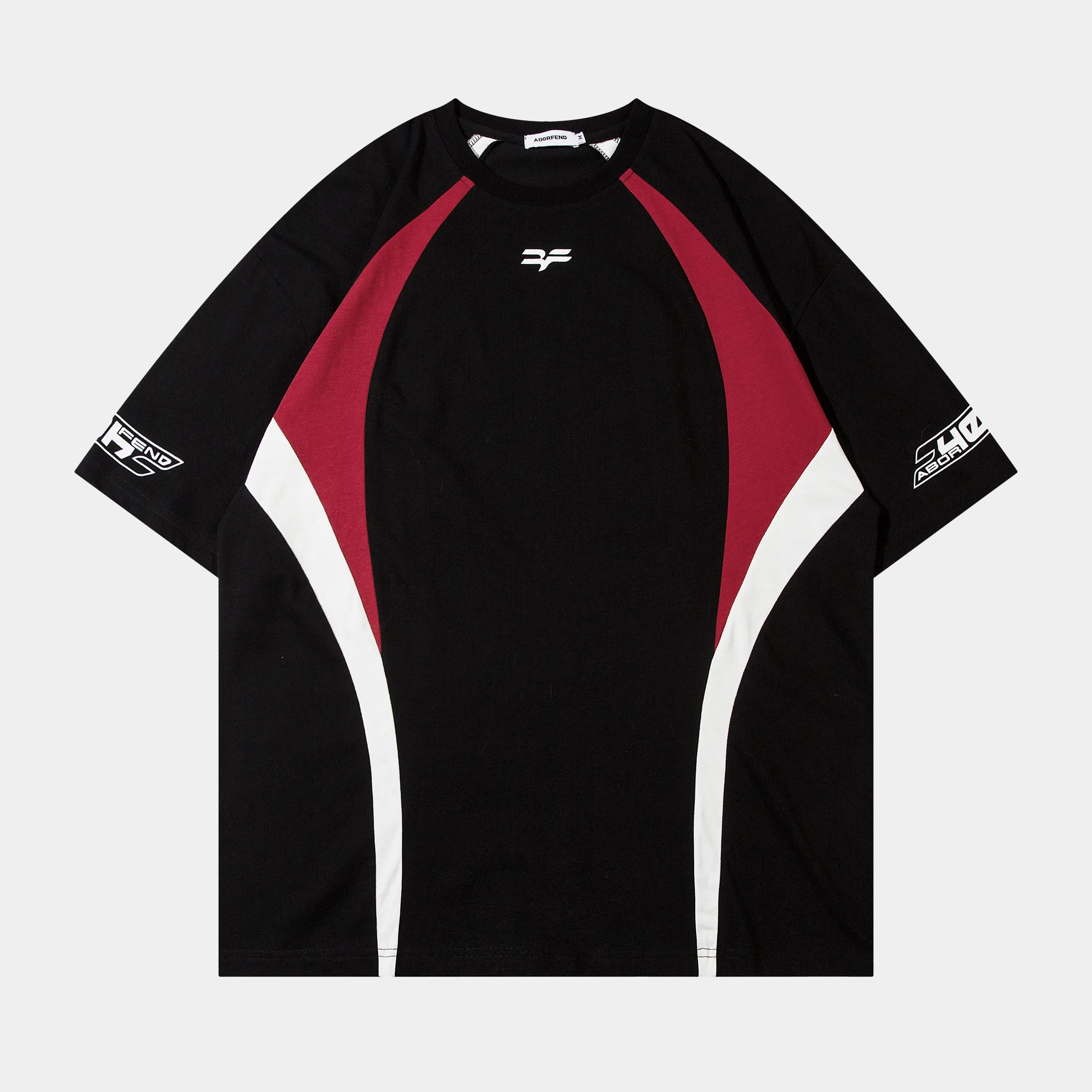 Crimson Curve | Retro Racing Style T-Shirt