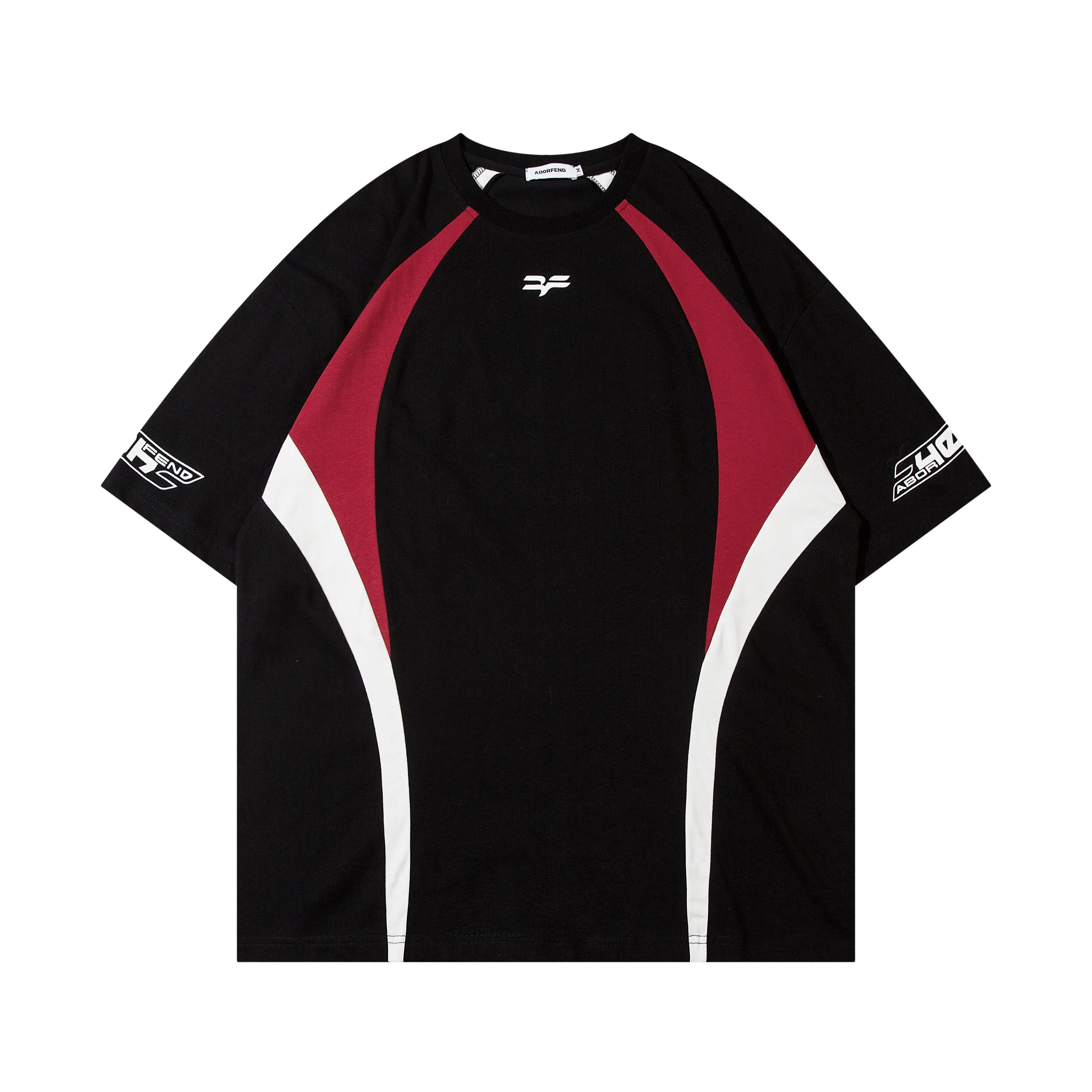 Crimson Curve | Retro Racing Style T-Shirt