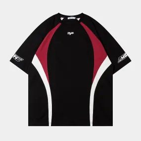 Crimson Curve | Retro Racing Style T-Shirt