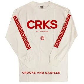 Crooks & Castles Greco Crks Long Sleeve T-shirt White