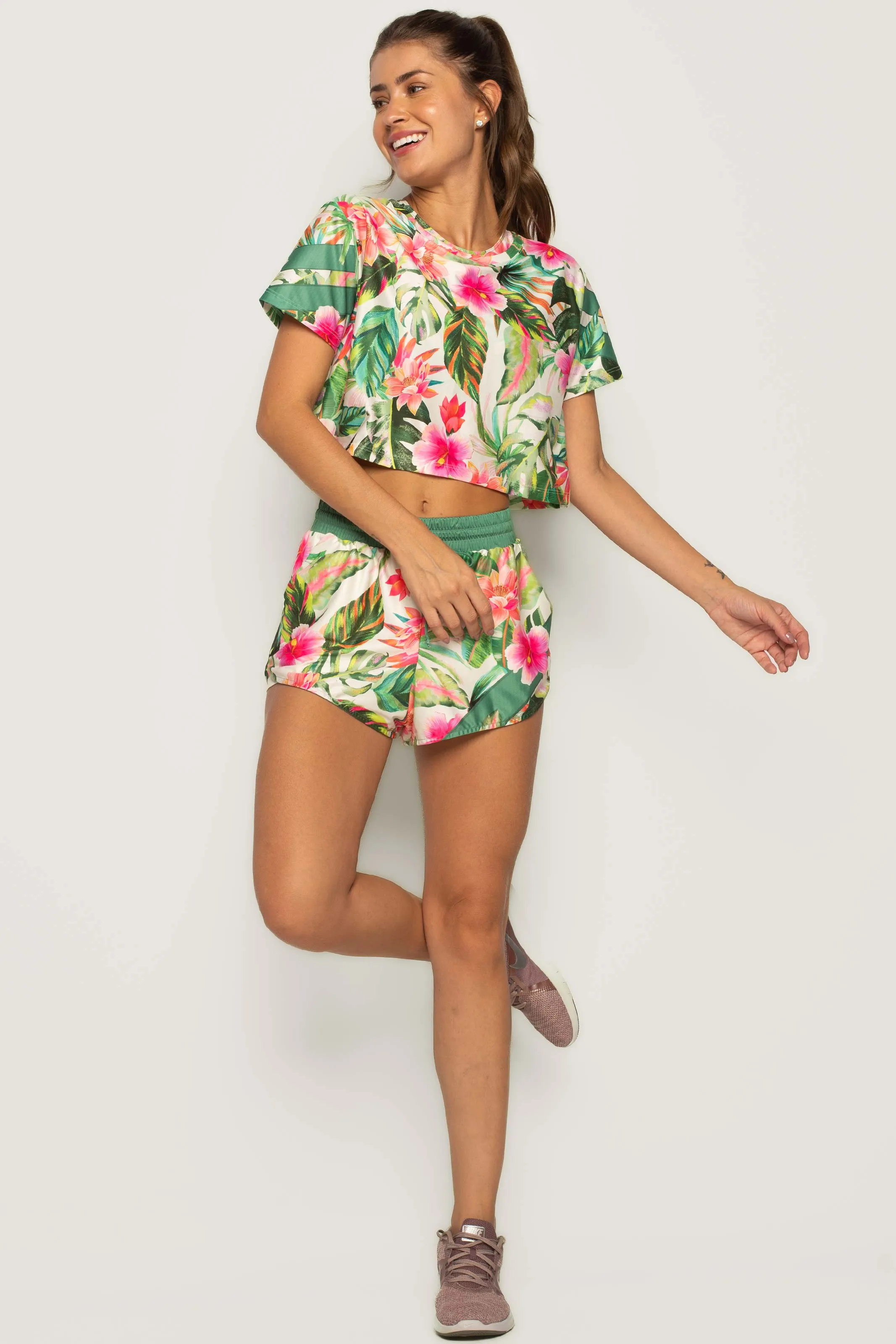 Cropped T-Shirt Paraíso Tropical