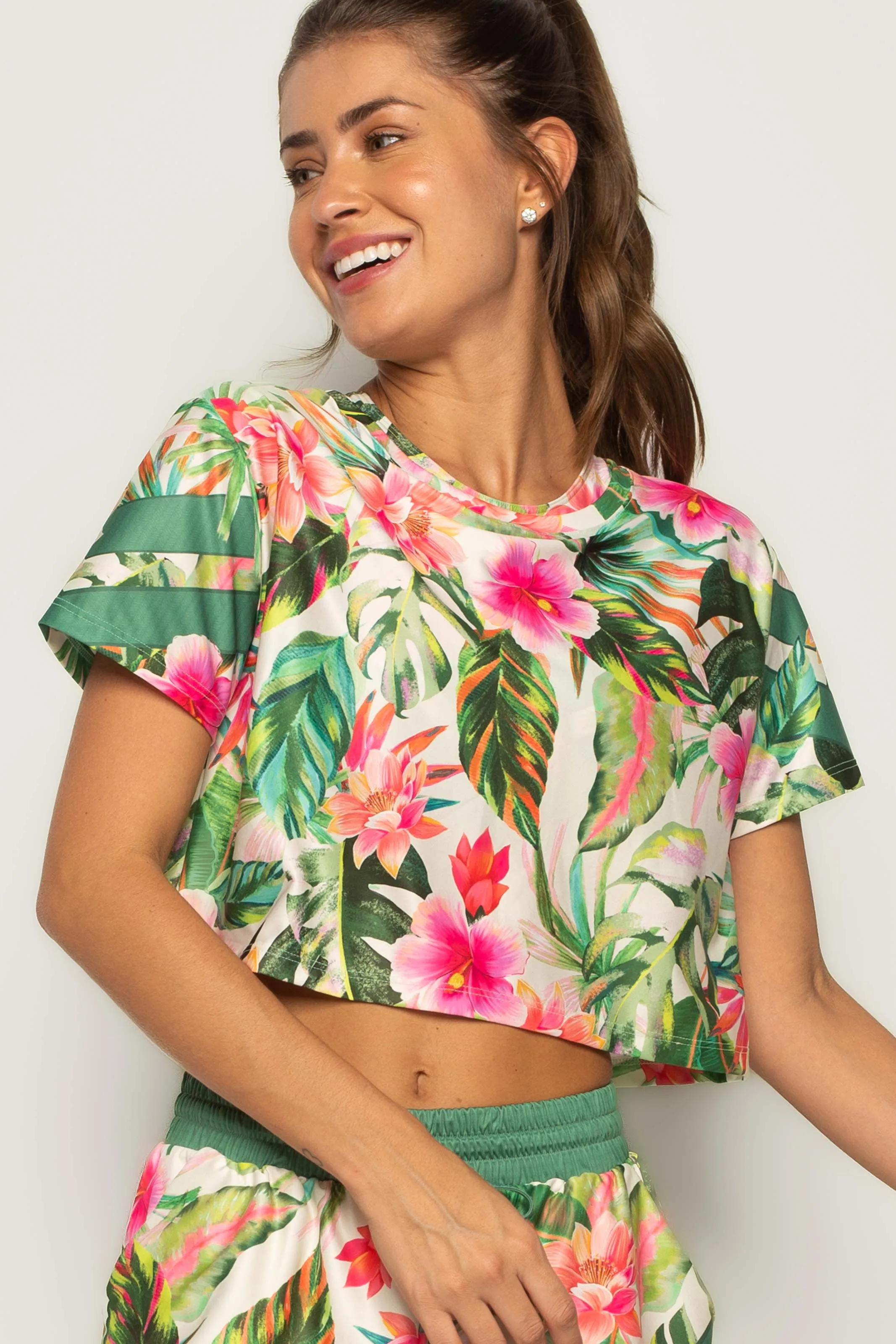 Cropped T-Shirt Paraíso Tropical