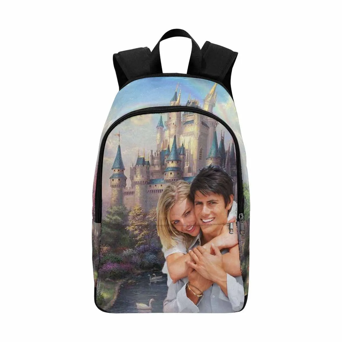 Custom Couple Face Fairy Tale Castle Backpack