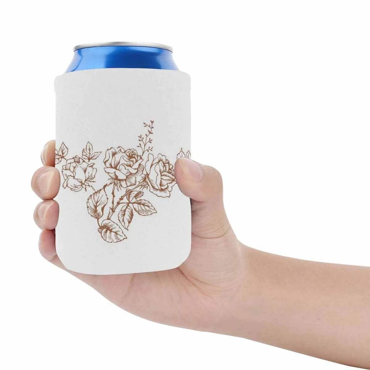 Custom Couple Face Flower Can Cooler Wedding Koozies Personalized Can Cooler DIY Cooler for Parties Weddings Events