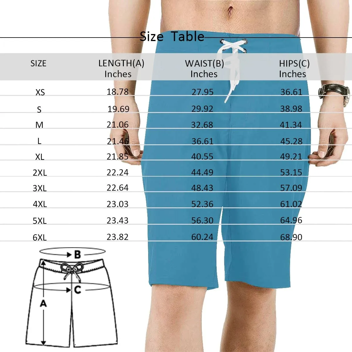 Custom Couple Face Men's Beach Shorts