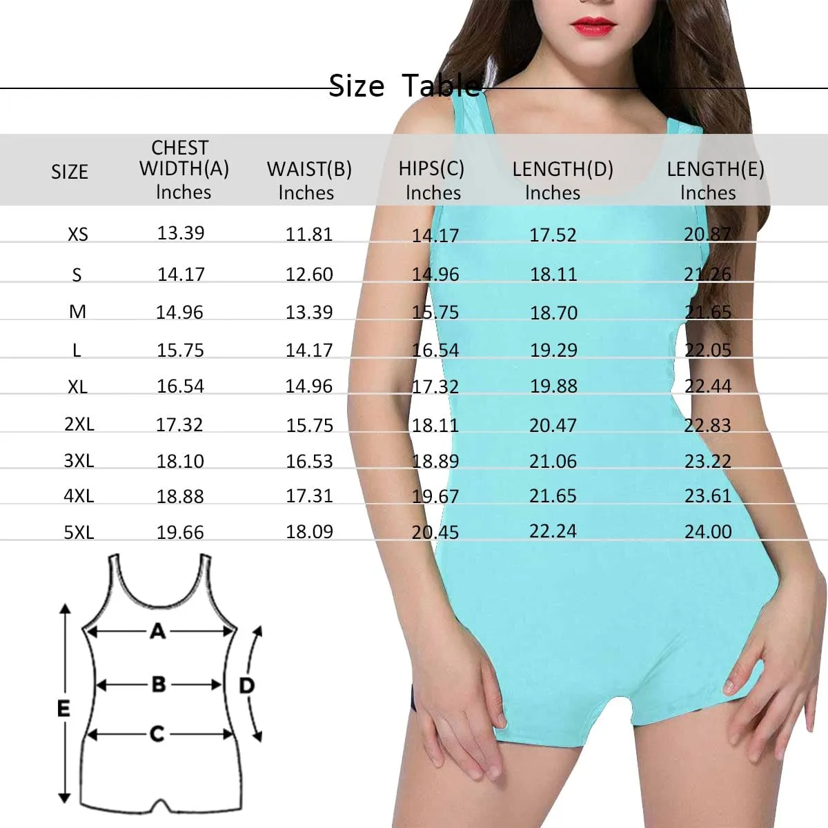 Custom Couple Face Shark Women's One Piece Boyleg Swimsuit