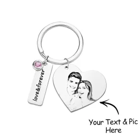 Custom engraved keychains can be engraved and pictures for lover