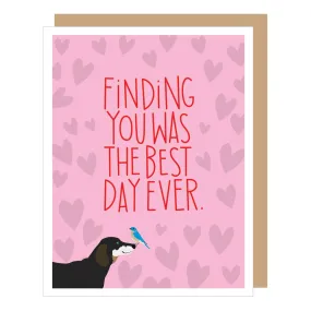 Dachshund Best Day Ever Love Card