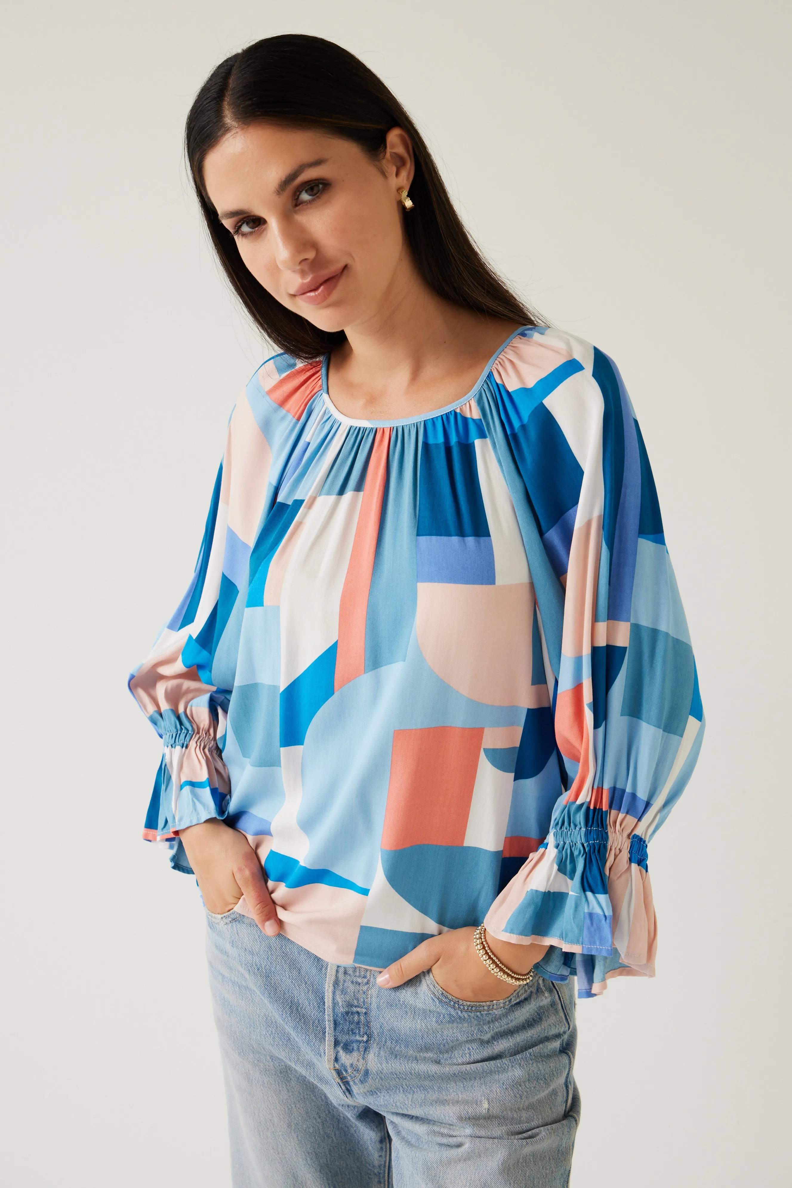 Davis Top | Blue Geo