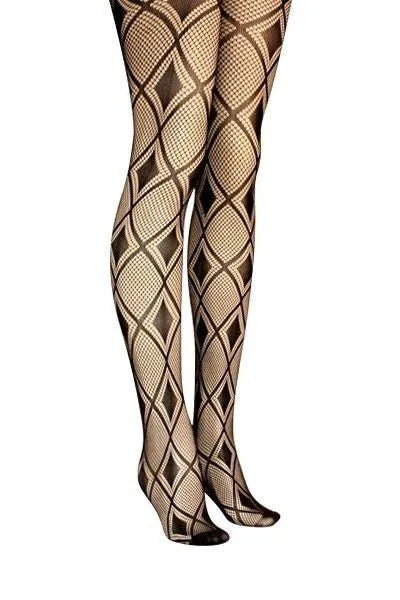 Diamond Cubic Fishnet Tights Pantyhose Stocking