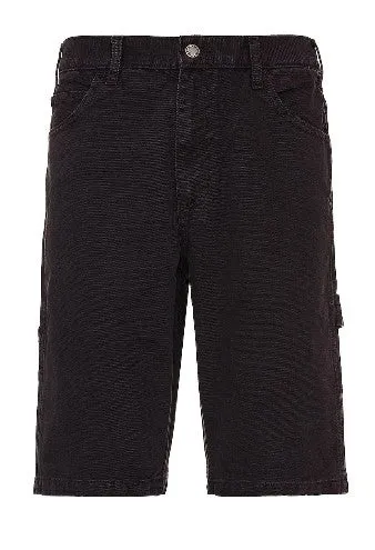 Dickies Relaxed Fit Carpenter Denim Shorts / Rinsed Black