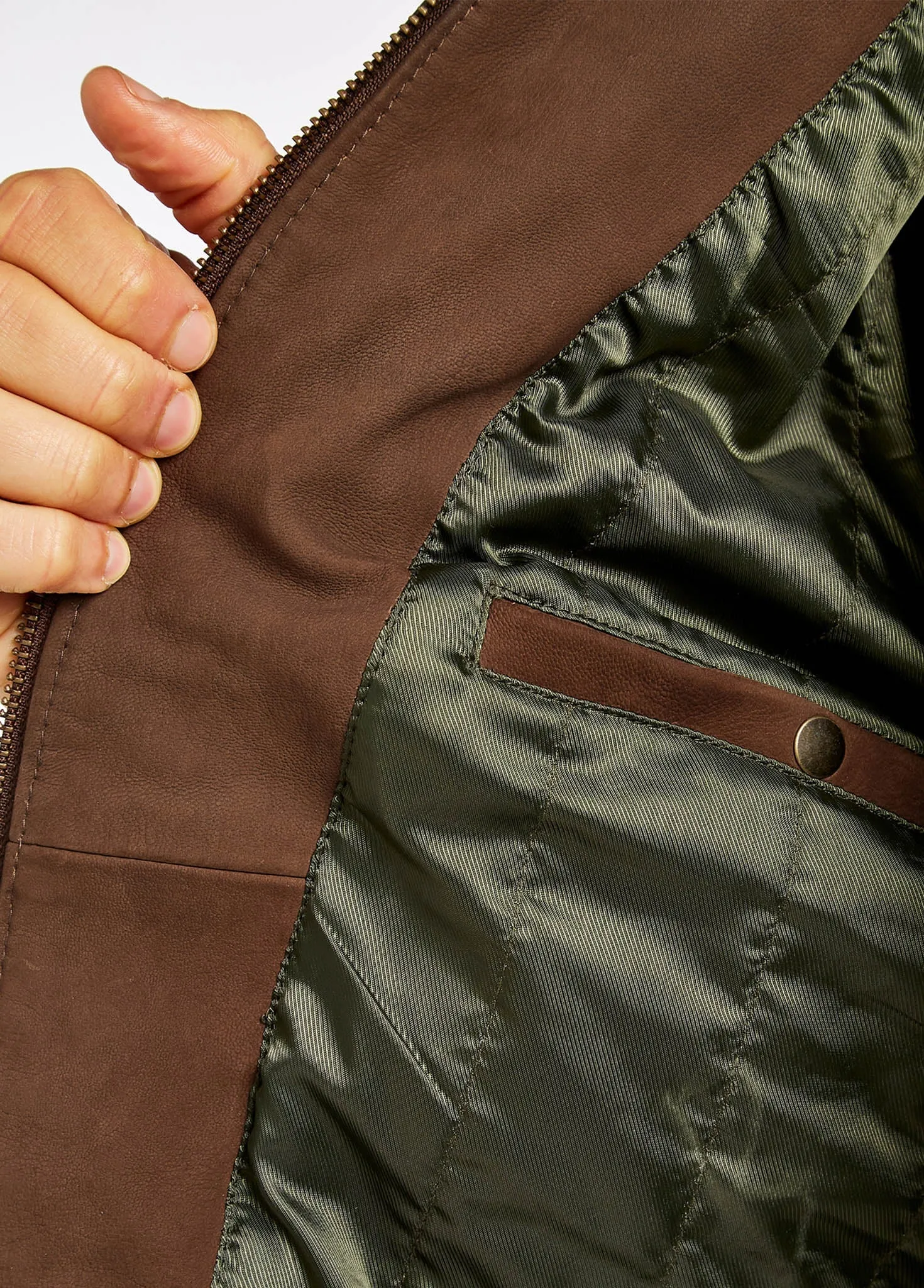 Dunhill Leather Gilet - Walnut