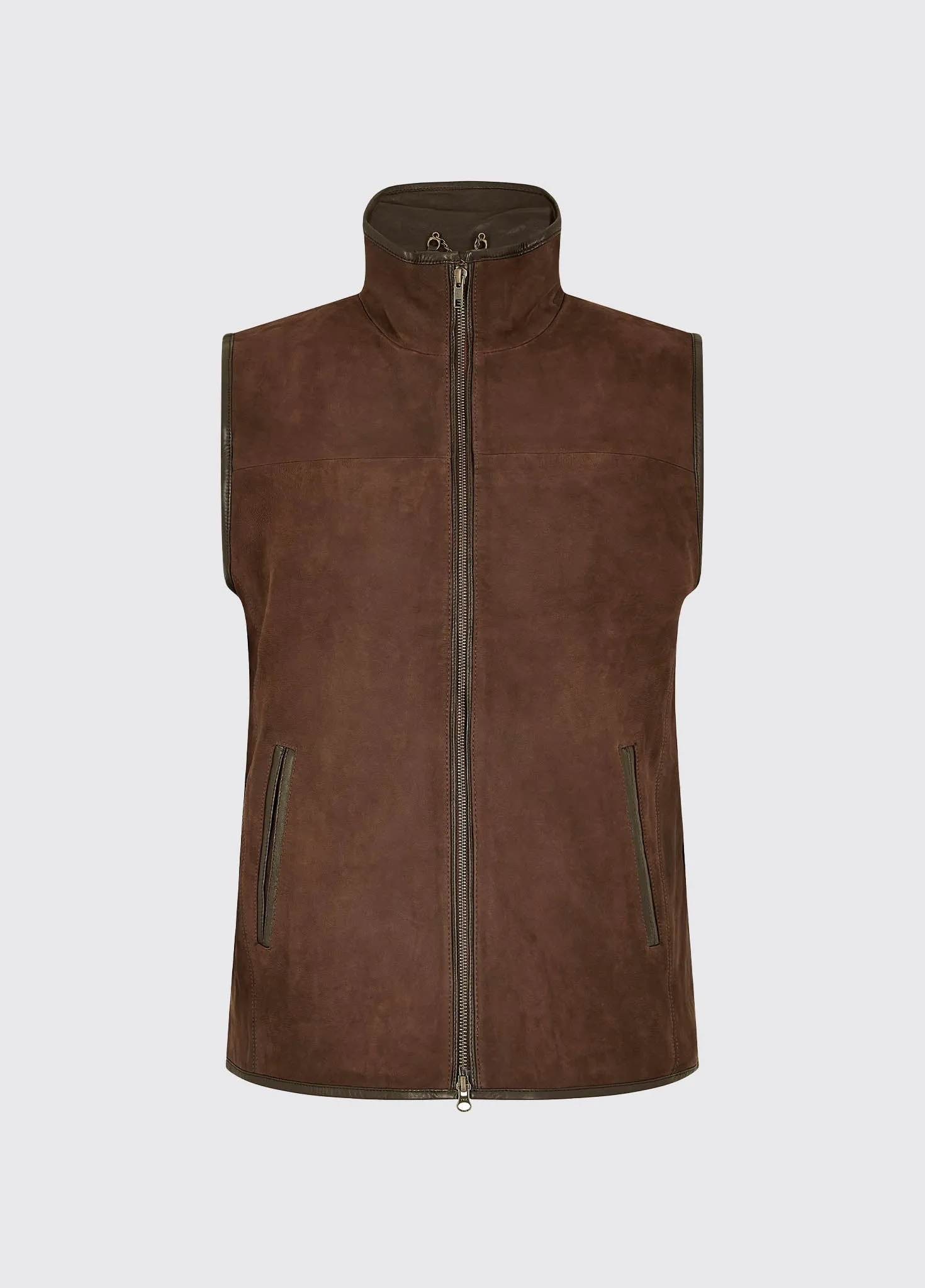 Dunhill Leather Gilet - Walnut