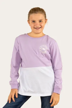 Duo Kids Long Sleeve T-Shirt - Lavender/White