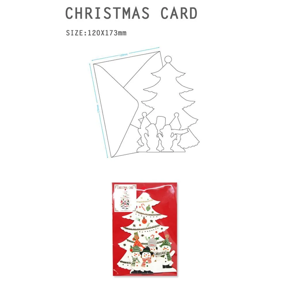 D'Won 3D Christmas Pop-Up Card - Snowmen Choir