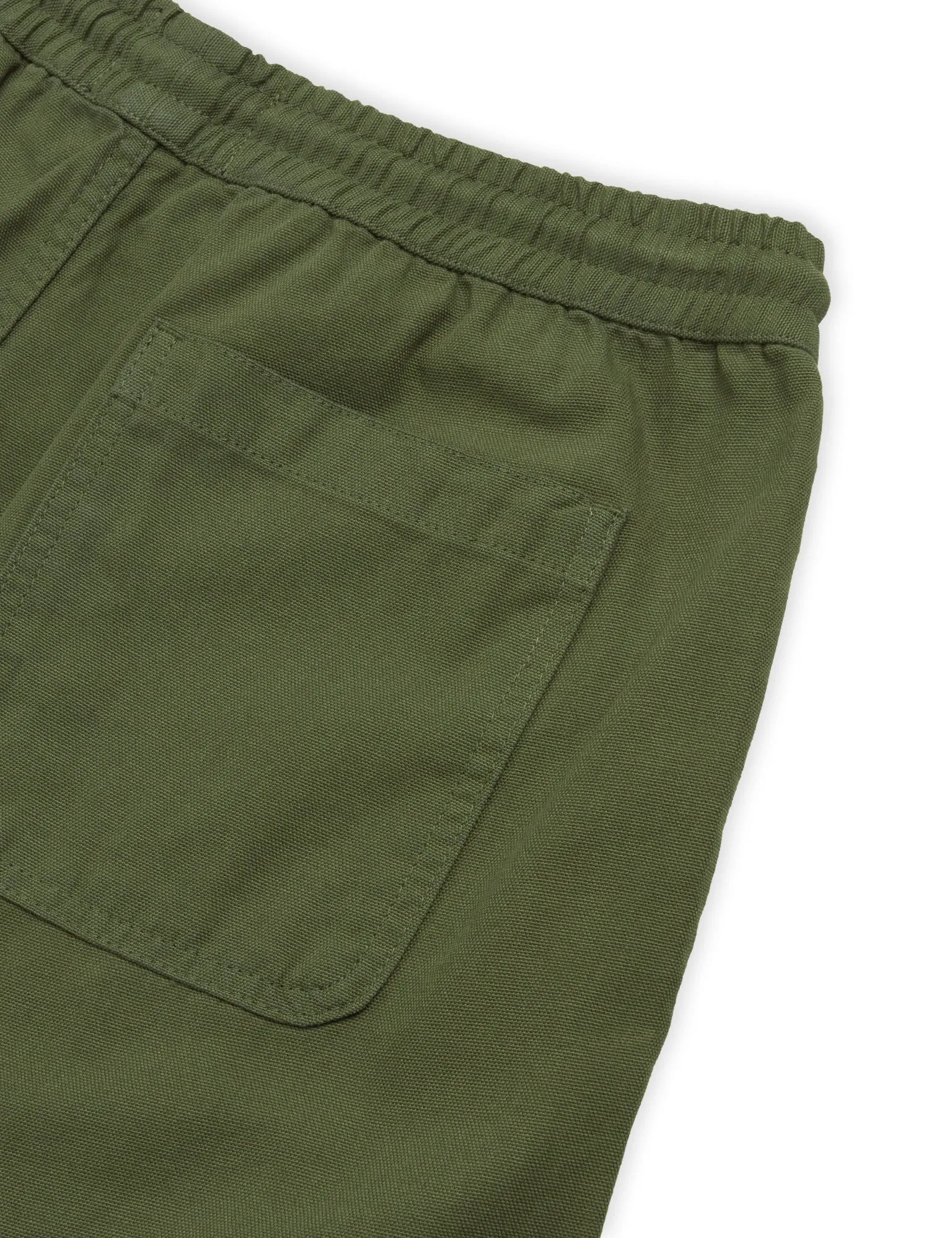 Dyed Canvas Beach Shorts,  Olivine