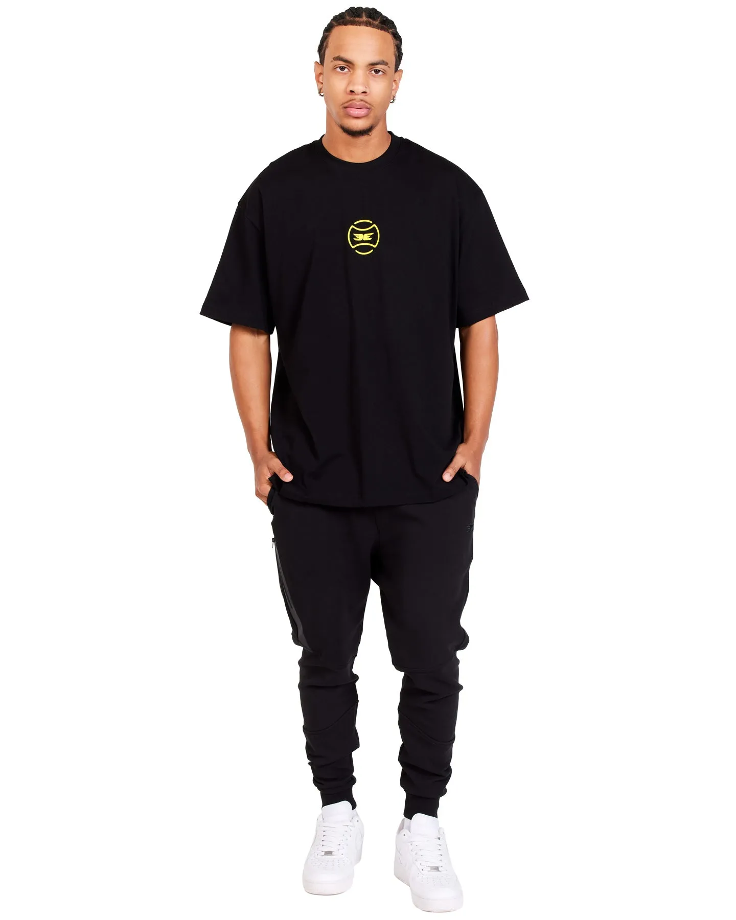 EE Tennis Oversized Tee - Black