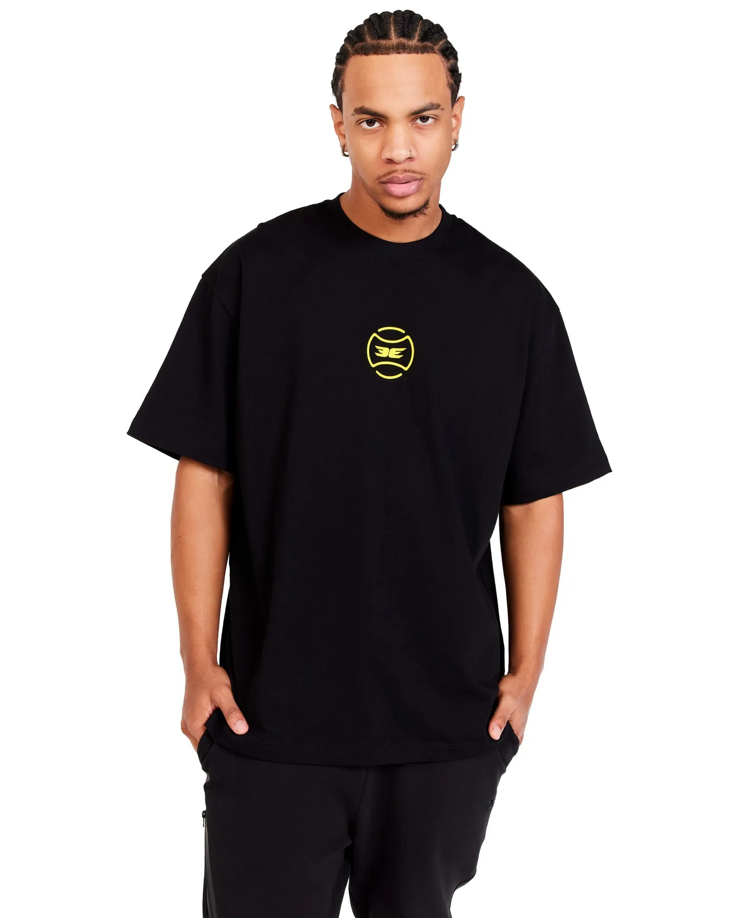 EE Tennis Oversized Tee - Black