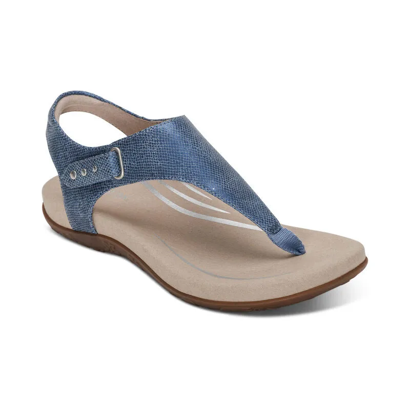 Ellie Toe Post Walking Sandal in Blue