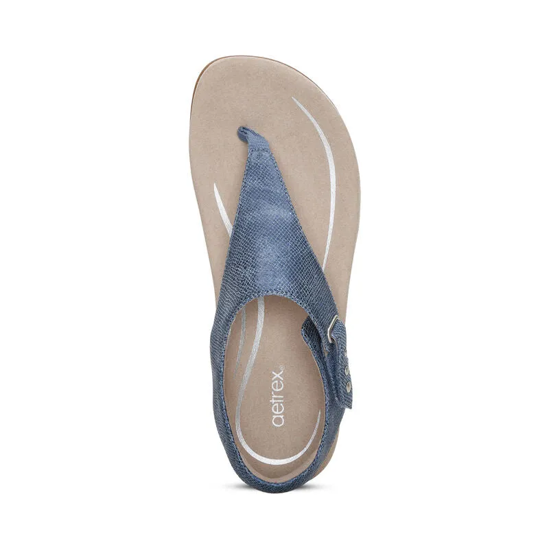 Ellie Toe Post Walking Sandal in Blue