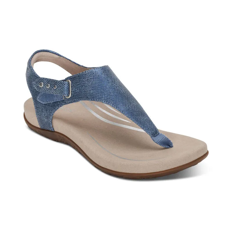 Ellie Toe Post Walking Sandal in Blue