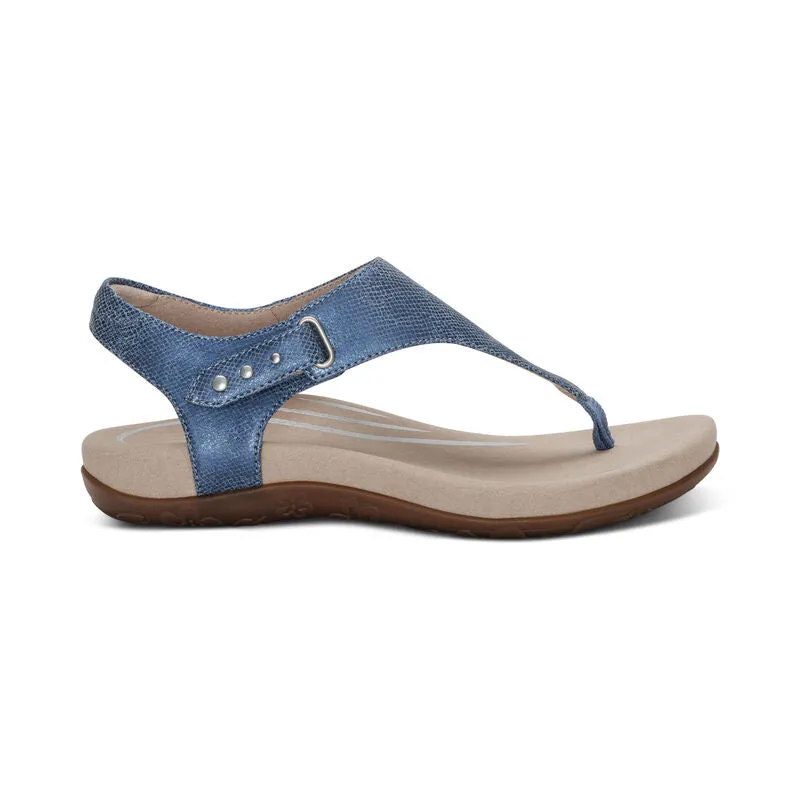 Ellie Toe Post Walking Sandal in Blue