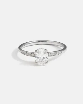 Ellipse Ring in Fairmined White Gold with Diamonds