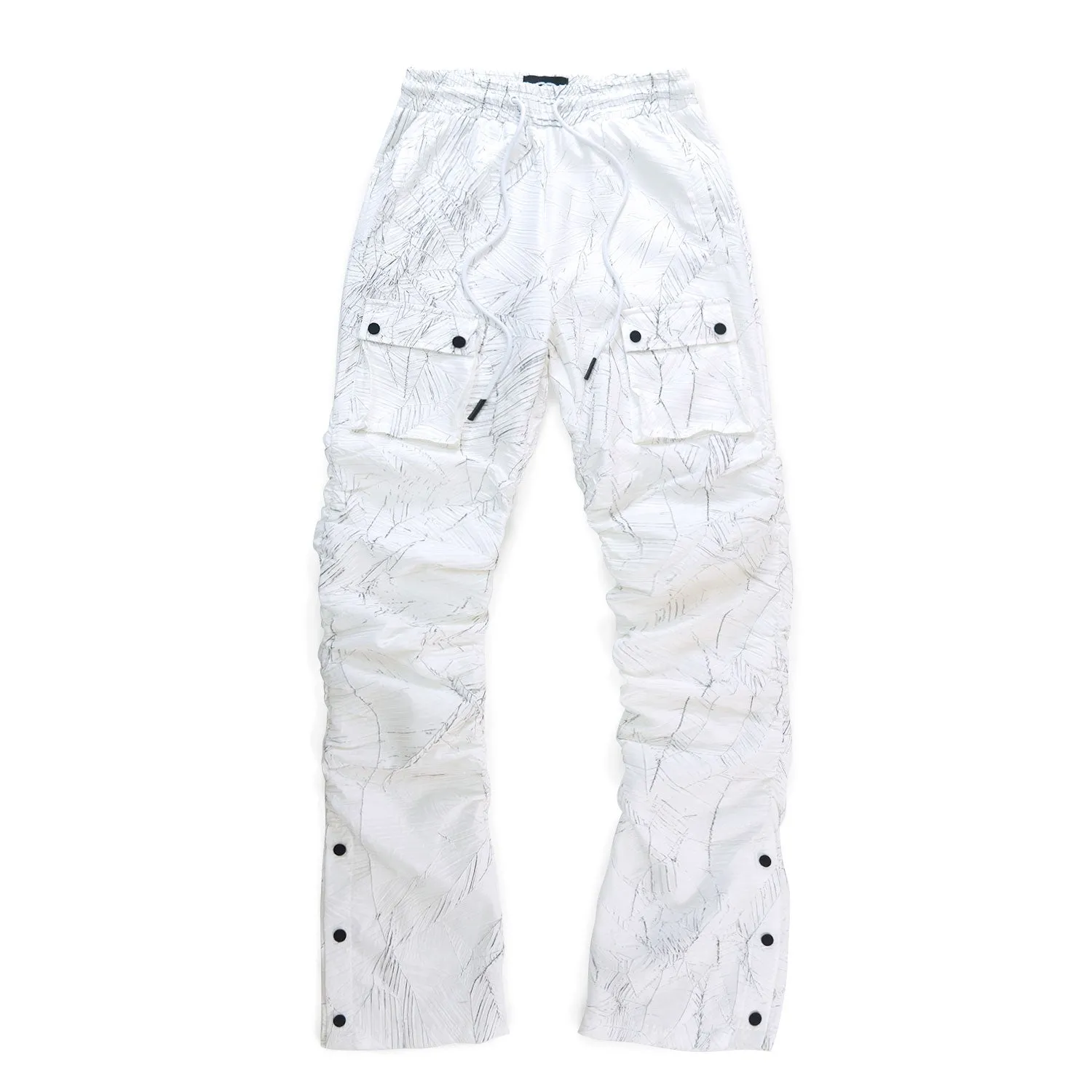 F6464 Monico Nylon Stacked Pants - White