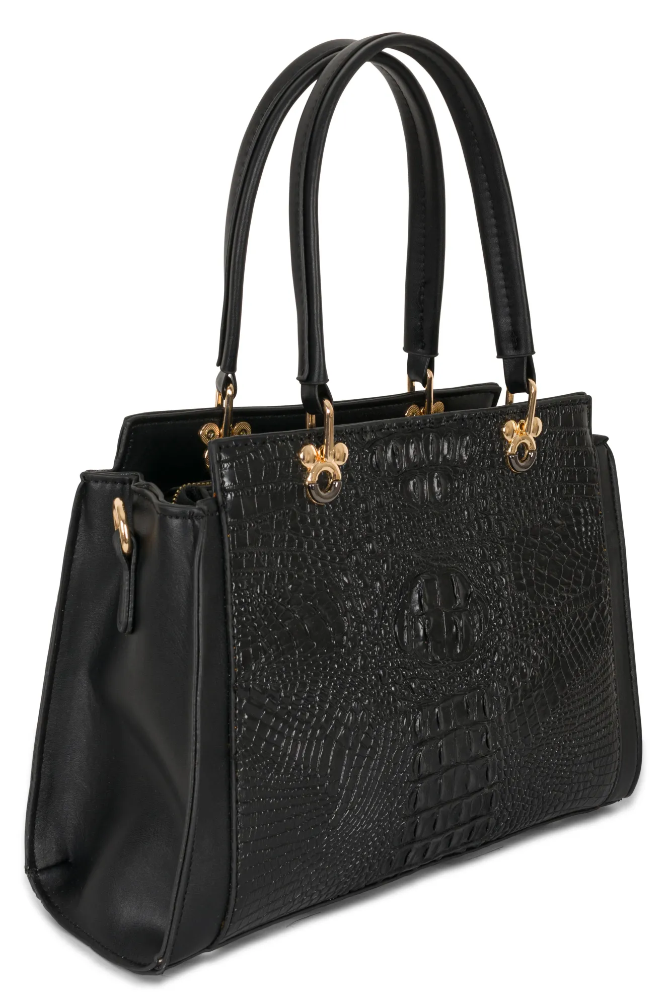 Faux Leather Bag with accessory | Black | 0487ZZ