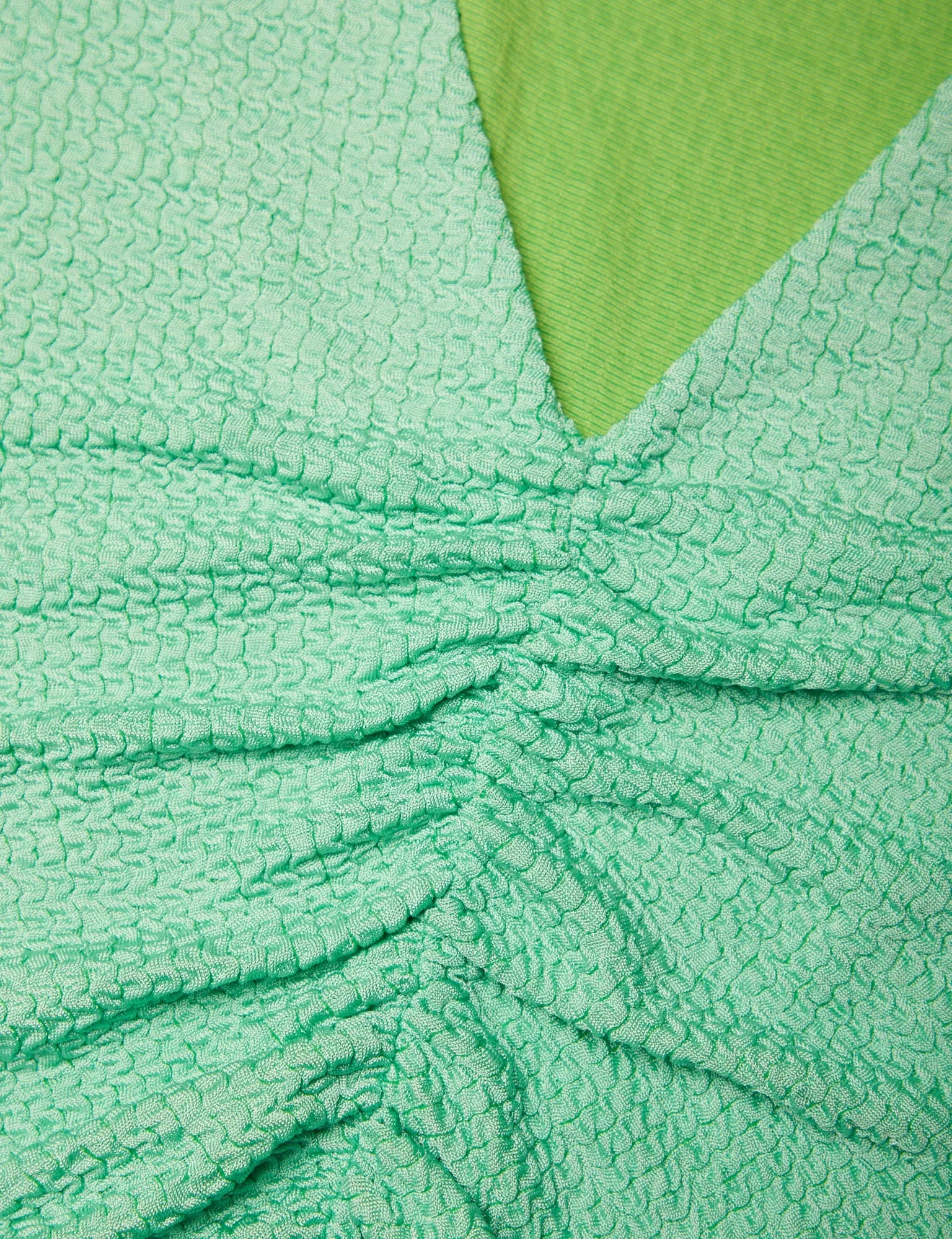 Flex Crepe Shear Top,  Light Grass Green