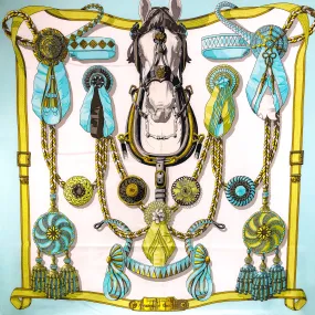 FRONTAUX ET COCARDES Hermes Silk Scarf Original Issue