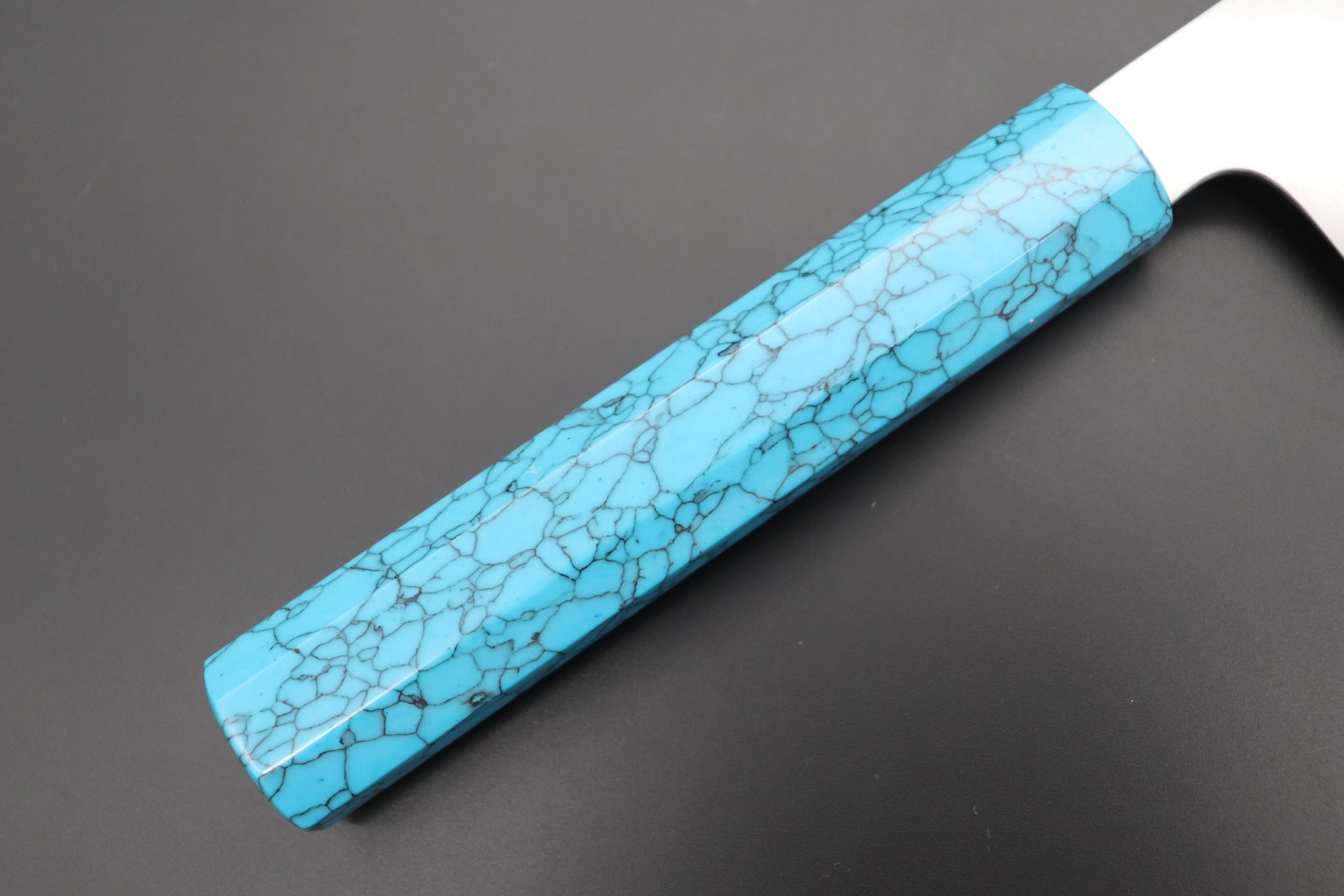 Fu-Rin-Ka-Zan YUTAKA 豊佳 Series R-2 Edition FR2YP-2 Wa Gyuto 210mm (8.2 Inch, Octagonal Turquoise Composite Stone Handle)