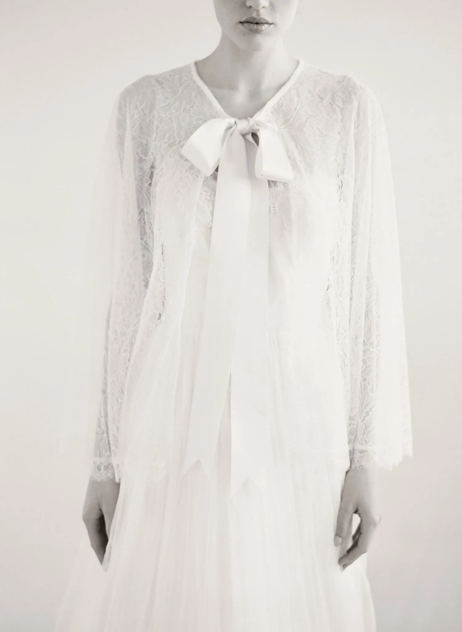 Gardenia - Sheer lace cape - Style # TH015