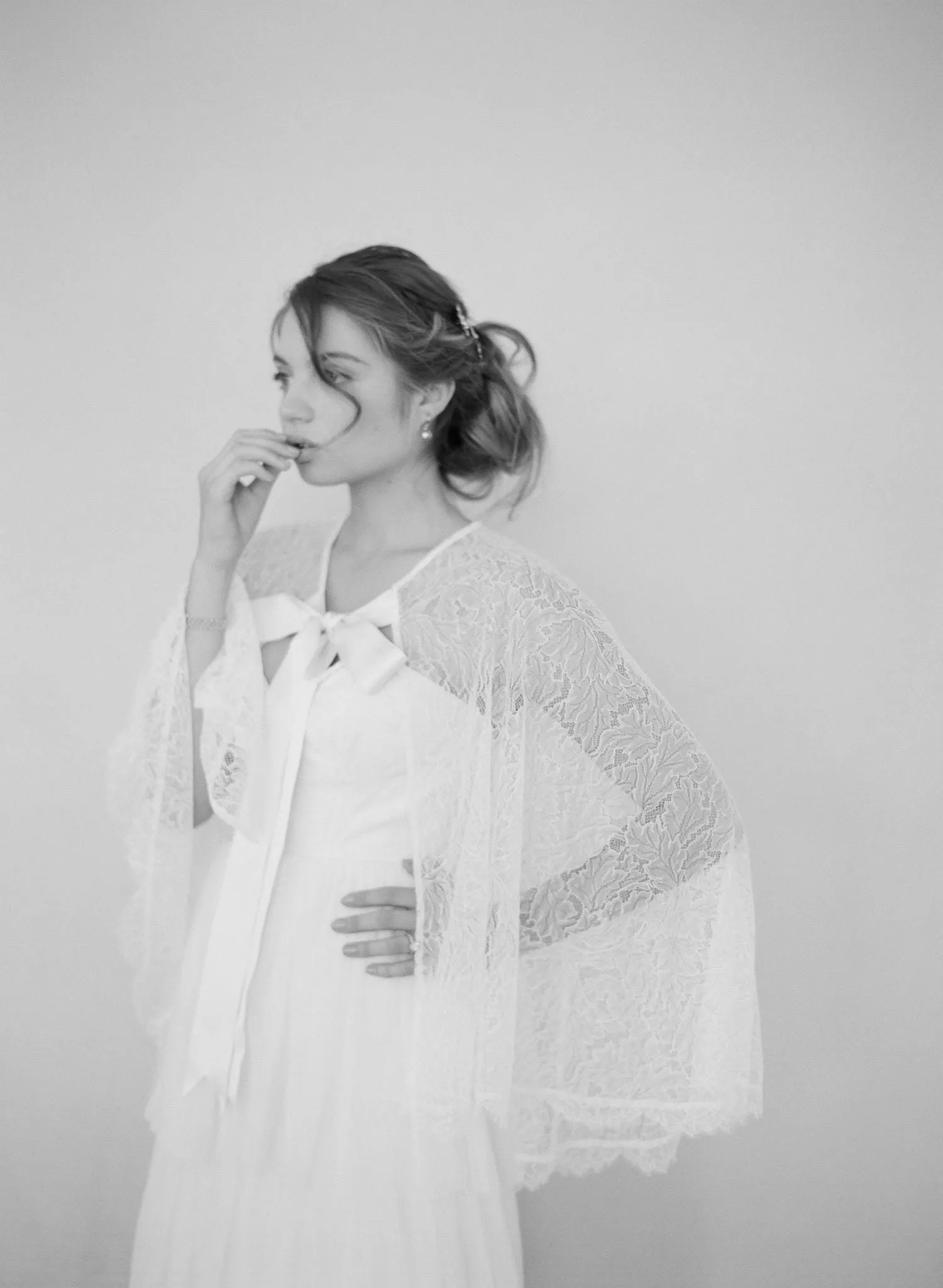 Gardenia - Sheer lace cape - Style # TH015