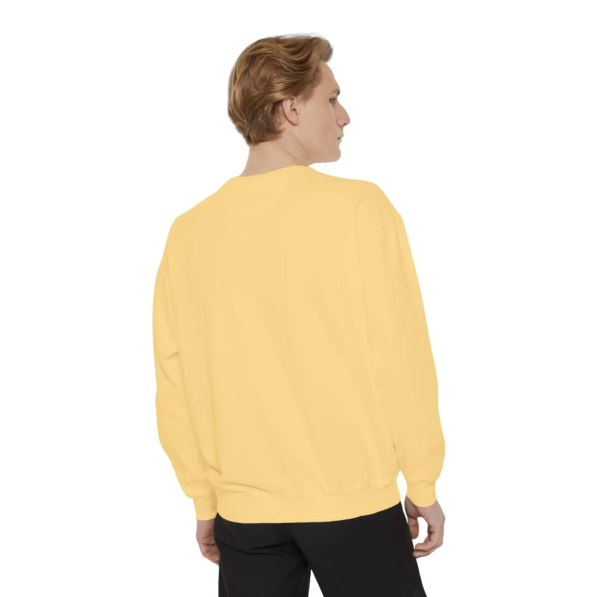 Garment-Dyed Spider-Man Sweatshirt for Fans – Cozy & Stylish Yellow Apparel