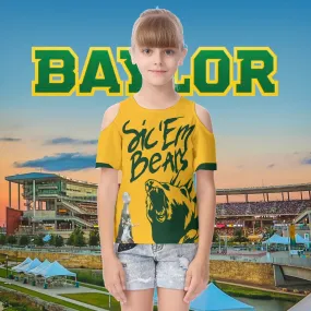 Girl's Baylor Cold Shoulder T-shirt With Ruffle Sleeves