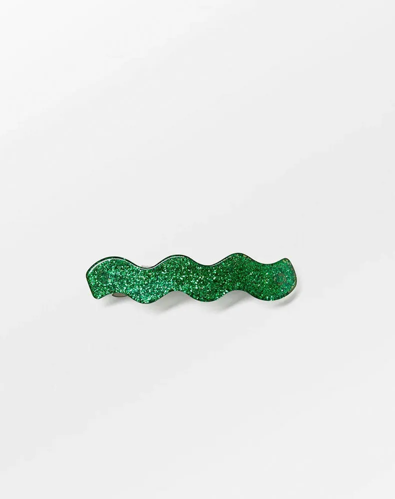 GLIZ WAVE HAIR CLIP - FERN GREEN