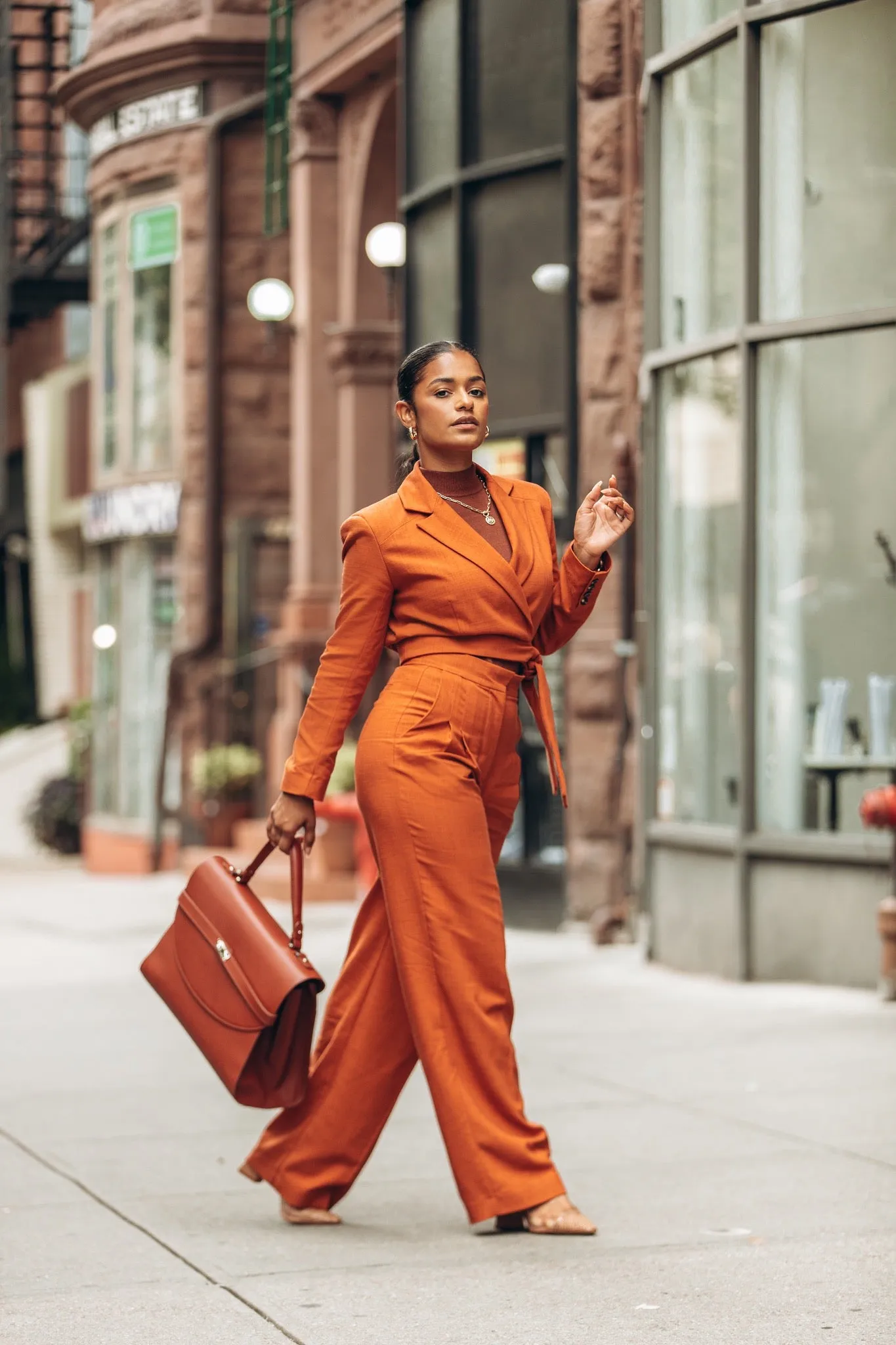 Grande XL New Yorker Bag in Bushwick Brown - Silver Hardware