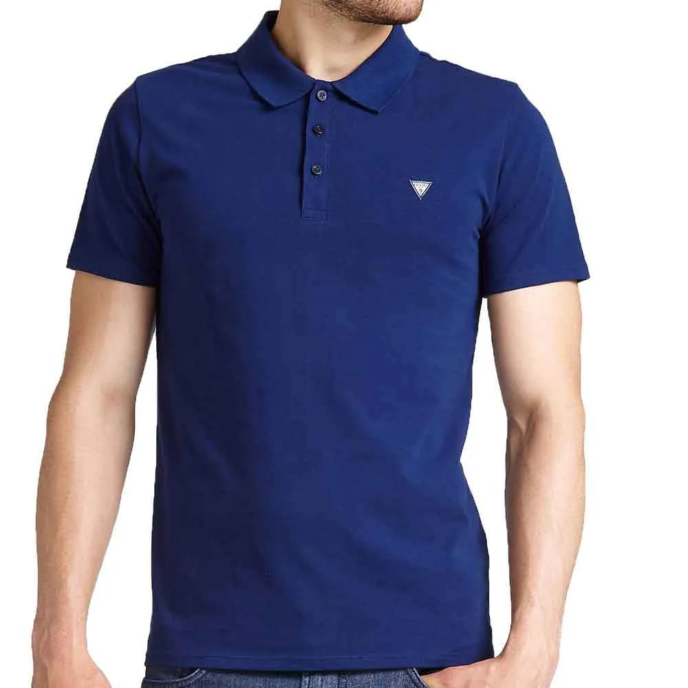 Guess Men's Duane Small Logo Polo Shirt - Navy