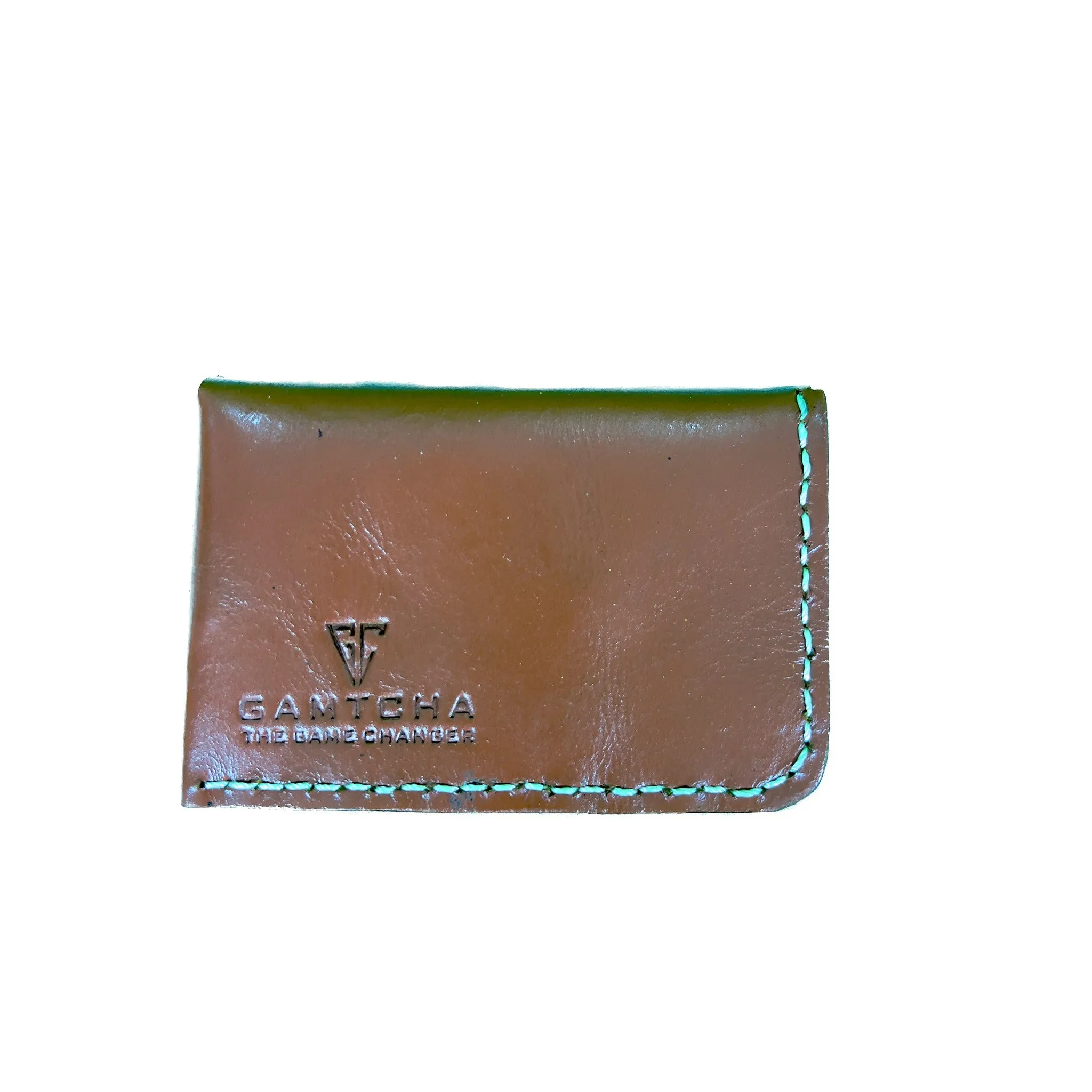 HAND SEWN LEATHER CARDHOLDER -STYLE 3-PIN