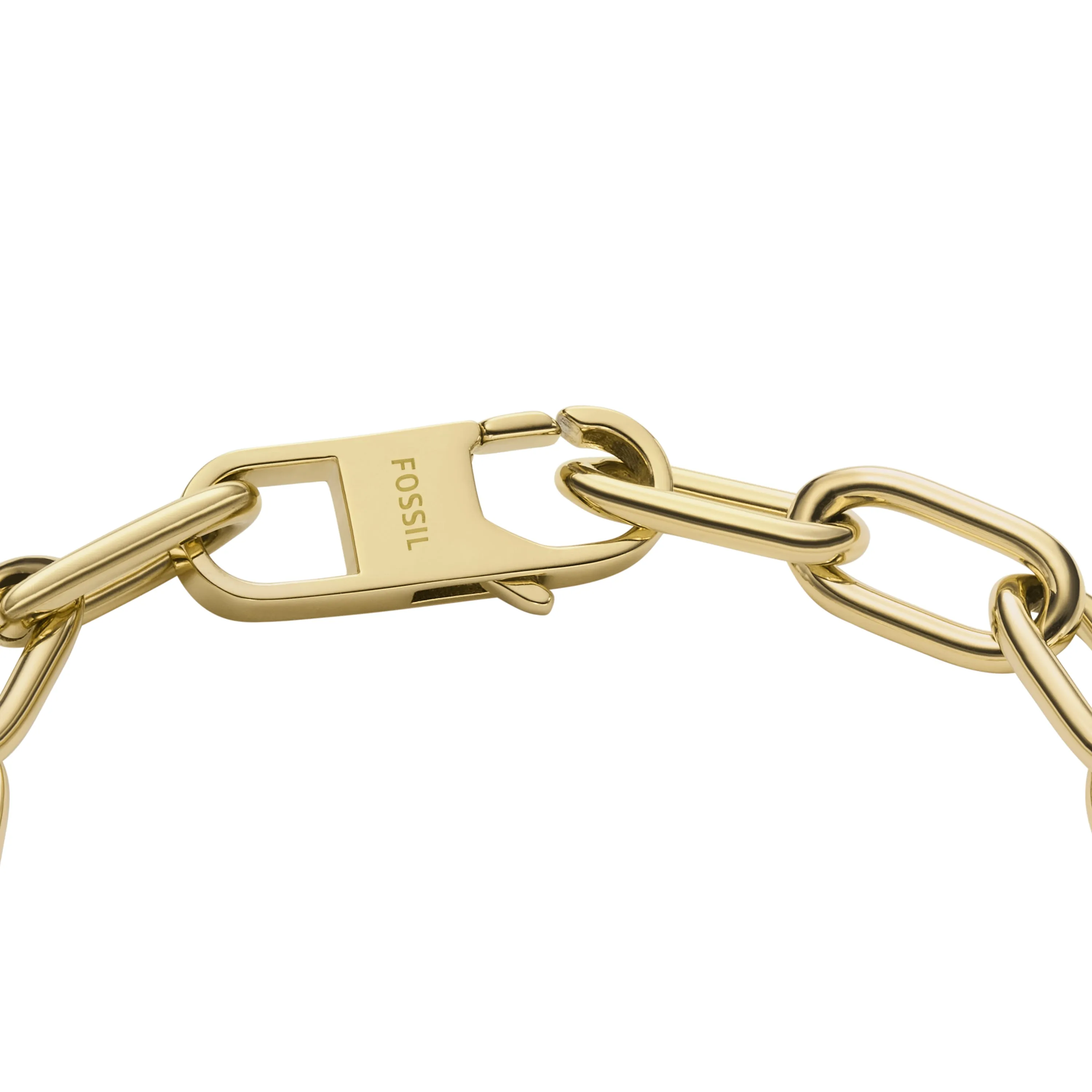 Harlow Linear Texture Heart Gold-Tone Stainless Steel Station Bracelet